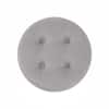 Doe Buck Tufted Counter Height Bar Stool in Grey Colour with Gold Footrest