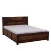 Ashford Solid Wood Queen  Size Bed With Hydraulic Storage (Provincial Teak Finish)
