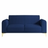 Veniza Velvet 2 Seater Sofa In Navy Blue Colour