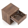 Zoey Engineered Wood Bedside Table in Classic Walnut Finish