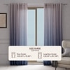 Stoa Paris Sheer Ombre Printed Door Curtain, Aesthetic Curtain with  Light Filtering Balcony,  Set of 1 Parda, Evening Glow - Navy