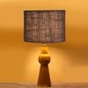 Devansh Grey Jute   Table Lamp With  Wood Natural Base (7X18.25 Inches)-17