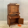 D'Dass Multi Color Mdf and Sheesham Wooden Temple With Cabinet For Pooja