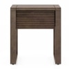 Linnea Solid Wood Side Table in Danish Walnut Finish