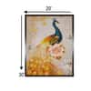 Blue Cream Peacock Canvas Wall Prints Canvas Wall Prints Set of 1 Multicolor Matte