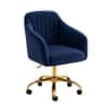 Doe Buck Louise Modern Blue Velvet Office Chair