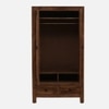 Bravon Solid Wood 2 Door Wrardrobe in Rustic Teak Finish