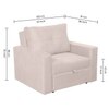 Bella One  Seater Pull Out  Fabric Sofa Cum Bed Cream