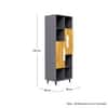 Hexa Engineered Wood Bookshelf Multipurpose Storage Rack in Slate Grey and Giant Wood Colour