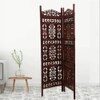 Zehra Solid Wood 4 Panel Room Divider