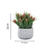 Pristine And Awe-Struck Indoor Red Faux Plant With Ceramic Pot