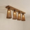 Billet Brown Solid Wood Ceiling Light