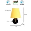 Devansh Metal Electric Wall Light in Black Colour with Yellow Shade Count of 1 Light
