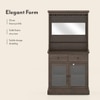 Riveria Solid Wood Bar Cabinet (Danish Walnut Finish)