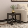 Casella Solid Wood Side Table in Mocha Walnut Finish