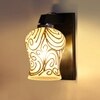 Devansh Solid Wood Electric Wall Light in Brown Colour with Multi Shade Count of 1 Light