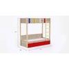 Pine Tree Bunk Bed with Drawer Storage