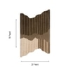 Handmade Wool Shaped Rug Modern Abstract Brown Beige 3 x 5 Feet Carpet