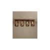 Symmetric Brown Solid Wood Ceiling Light
