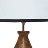 Devansh Multicolor Cotton Table Lamp With  Wood Natural Base (7X13 Inches)-8