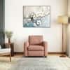 Apollo 1 Seater  Fabric Sofa In Mocha Mousse Velvet Colour