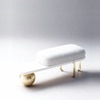 Noble Aura Metal Bench in White Finish