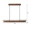 Art Deco 48 Brown Solid Wood Single Hanging Light