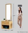 Hexa Red Engineered Wood Dressing Table in Giant Wood Colour
