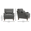 Dexter Boucle Fabric Lounge Chair in Grey Colour