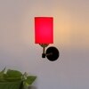 Devansh Metal Electric Wall Light in Black Colour with Red Shade Count of 1 Light