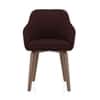 Rochelle Lounge Chair in Deep Plum Velvet Colour