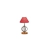 Kiara Maroon Jute Table lamp with Wood & Iron Base
