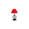 Amira Red cotton Table lamp with Iron Base