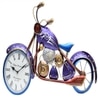 Blue Color Metal Decorative Handcrafted Motorcycle Wall Clock By Craft Tree