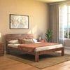 Boston Solid Wood King Size Non Storage Bed in Teak Finish