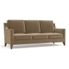 Abbey 3 Seater Fabric Sofa In Fawn Velvet Colour