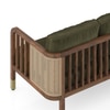 Taran 1 Seater Wooden Sofa in Deep Olive Velvet Colour