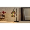 Multicolor Mosaic Glass Zig Zag Curvy Table lamp with Iron Base (EN02)