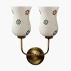 Devansh Metal Electric Wall Light in Gold Colour with Multicolor Shade Count of 2 Lights