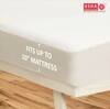 USHA SHRIRAM Queen Size Elastic Strap Terry Cotton Waterproof Mattress Cover White