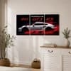 The Castle Decor Porsche GT3 RS Racing Car Wall Art Set of 3 8x12 Inch