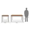 Diner 6 Seater Dining Table In Golden Oak Finish