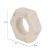 NikkisPride Classic White Marble Napkin Rings (Set of 4)