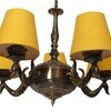 Devansh Gold Antique Wall Mounted Lamp With Black  Cotton Shade