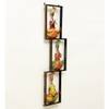 Desert Art Metal Handpainted Zig Zag Three Sardar Wall Hanging in Multicolour