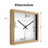 Playful “Ish” Square Wooden Wall Clock with Minimal White Dial