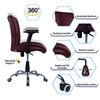 Teaauras High Back Executive Chair in Maroon Colour