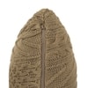 Kennedy Kelp Brown Cotton Knitted Decorative Cushion Cover 16 x 16 Inches