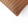 Stripe Knit Espresso Copper Print Cushion Cover 16X16  Inches
