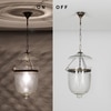 Nolan Diamond Cut Ceiling Pendant Light In Clear & Brass Finish